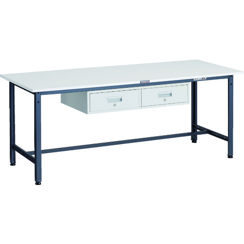 トラスコ TRUSCO 軽荷重作業台（300kg）AE型 1800X750XH740 2列引出付 ダークグレー色 AE-1800FL2 DG 183-3883