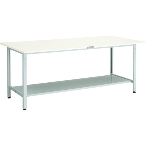 トラスコ TRUSCO 軽荷重作業台（300kg）AE型 1800X750XH740 下棚2枚付 ホワイト色 AE-1800LT2 W 466-7131