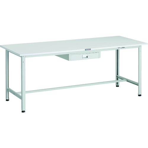 トラスコ TRUSCO 軽荷重作業台（300kg）AE型 1800X750XH740 薄型1段引出し付 ホワイト色 AE-1800UDC1 W 183-3817