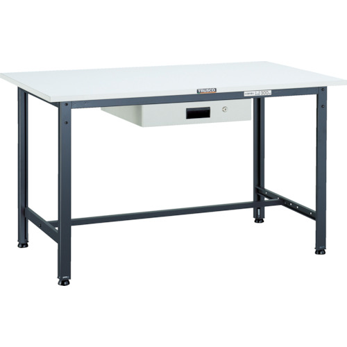 トラスコ TRUSCO 軽荷重作業台（300kg）AE型 1800X750XH740 薄型1段引出付 ホワイト色 AE-1800UDK1W 770-1624