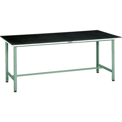 トラスコ TRUSCO 軽荷重作業台（300kg）AE型 1800X900XH745 ゴムマット張り グリーン色 AE-1809G5 243-5446