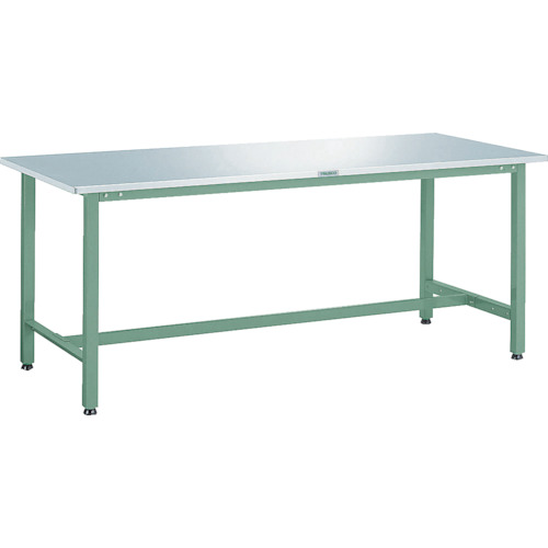 トラスコ TRUSCO 軽荷重作業台（300kg）AE型 1800X750XH740 ステンレス張り グリーン色 AES-1800 522-2656
