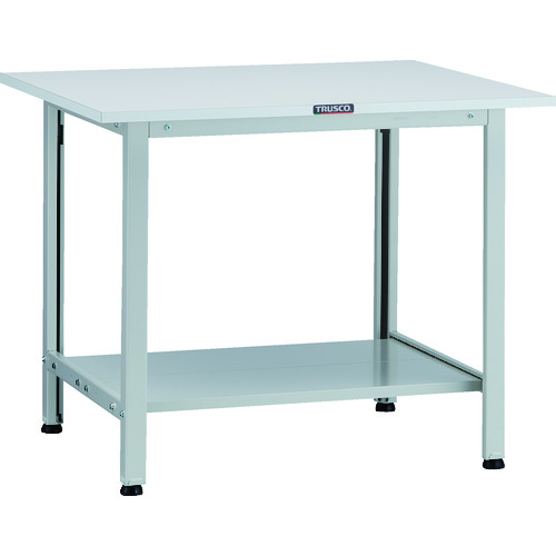 トラスコ TRUSCO 軽荷重作業台（200kg）AO型 900X750XH740 下棚2枚付 ホワイト色 AO-0975LT2 125-9127