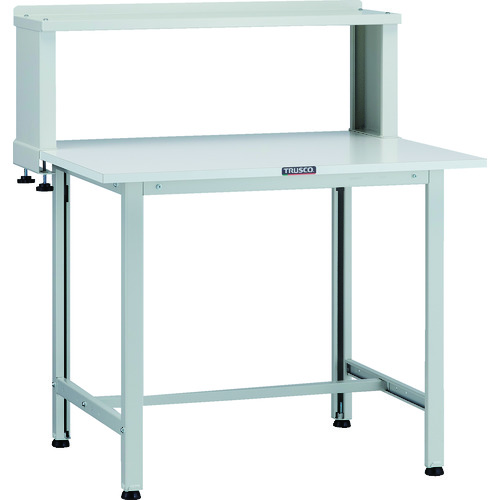 トラスコ TRUSCO 軽荷重作業台（200kg）AO型 900X750XH1044（全高） 上棚付 ホワイト色 AO-0975YURB 125-9131