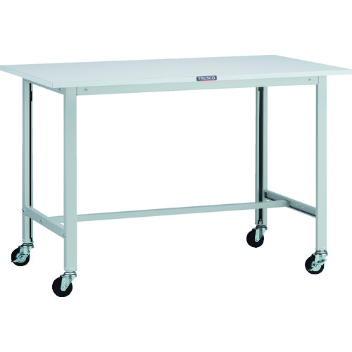トラスコ TRUSCO 軽荷重作業台（100kg）AO型 1200X600XH809 φ75キャスター付 ホワイト色 AO-1260C75 125-9133