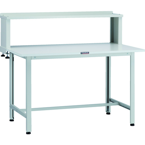 トラスコ TRUSCO 軽荷重作業台（200kg）AO型 1200X600XH1044（全高） 上棚付 ホワイト色 AO-1260YURB 125-9137