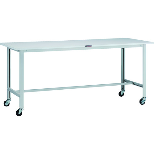 トラスコ TRUSCO 軽荷重作業台（100kg）AO型 1800X600XH809 φ75キャスター付 ホワイト色 AO-1860C75 125-9146