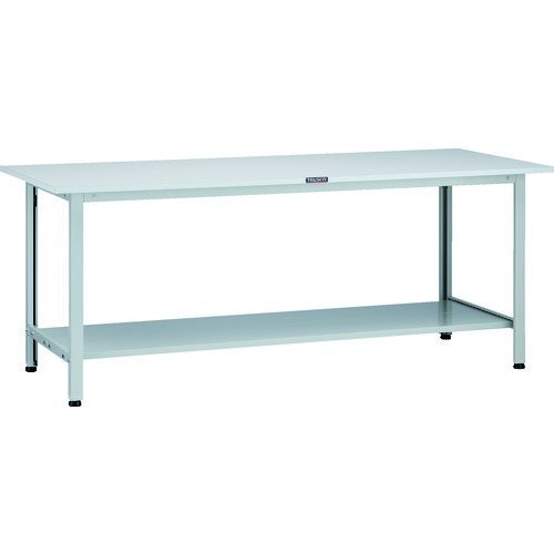 トラスコ TRUSCO 軽荷重作業台（200kg）AO型 1800X600XH740 下棚2枚付 ホワイト色 AO-1860LT2 125-9152
