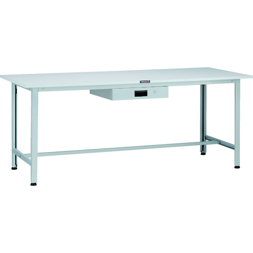 トラスコ TRUSCO 軽荷重作業台（200kg）AO型 1800X600XH740 薄型1段引出付 ホワイト色 AO-1860UDK1 125-9158
