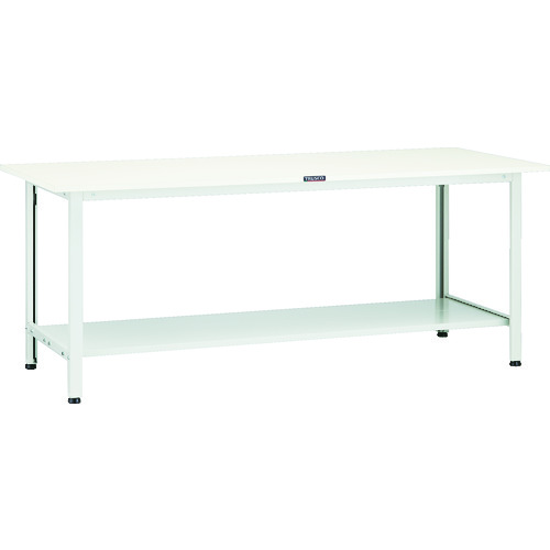 トラスコ TRUSCO 軽荷重作業台（200kg）AO型 1800X750XH740 下棚2枚付 ホワイト色 AO-1875LT2 125-9153