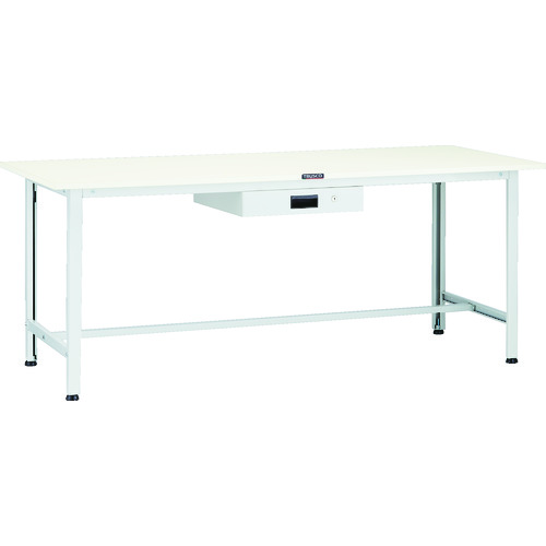 トラスコ TRUSCO 軽荷重作業台（200kg）AO型 1800X750XH740 薄型1段引出付 ホワイト色 AO-1875UDK1 125-9159