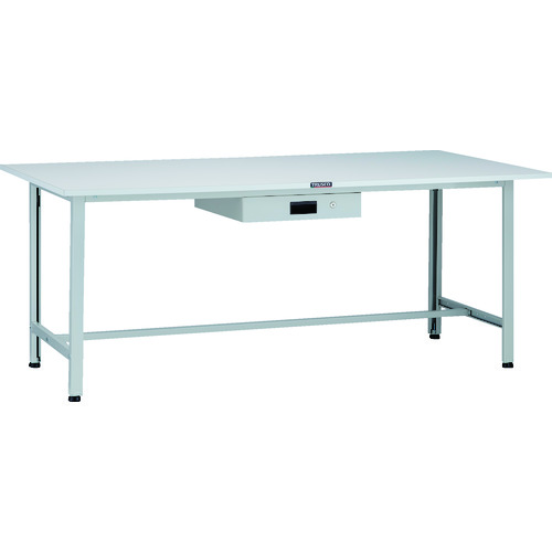 トラスコ TRUSCO 軽荷重作業台（200kg）AO型 1800X900XH740 薄型1段引出付 ホワイト色 AO-1890UDK1 125-9160