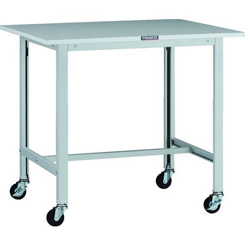 トラスコ TRUSCO 軽荷重作業台（100kg）AO型 900X750XH808 φ75キャスター付 ホワイト色 AOR-0975C75 137-1675