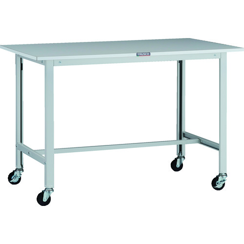 トラスコ TRUSCO 軽荷重作業台（100kg）AO型 1200X600XH808 φ75キャスター付 ホワイト色 AOR-1260C75 137-1676