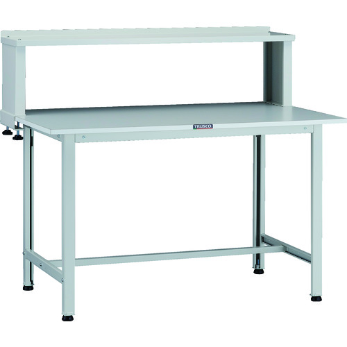 トラスコ TRUSCO 軽荷重作業台（200kg）AO型 1200X600XH1044（全高） 上棚付 ホワイト色 AOR-1260YURB 137-1712