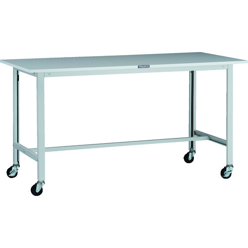 トラスコ TRUSCO 軽荷重作業台（100kg）AO型 1500X750XH808 φ75キャスター付 ホワイト色 AOR-1575C75 137-1679