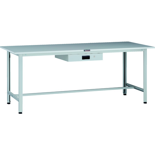 トラスコ TRUSCO 軽荷重作業台（200kg）AO型 1800X600XH740 薄型1段引出付 ホワイト色 AOR-1860UDK1 137-1698