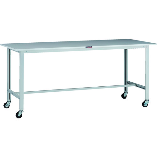 トラスコ TRUSCO 軽荷重作業台（100kg）AO型 1800X750XH808 φ75キャスター付 ホワイト色 AOR-1875C75 137-1681