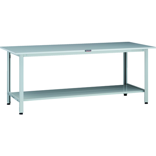 トラスコ TRUSCO 軽荷重作業台（200kg）AO型 1800X750XH740 下棚2枚付 ホワイト色 AOR-1875LT2 137-1690