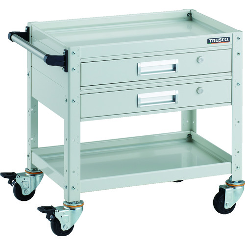 トラスコ TRUSCO ツールワゴン バーディワゴン 600X400 引出付 ホワイト BDW-662V2-W 206-4186 (商品コード：173515)