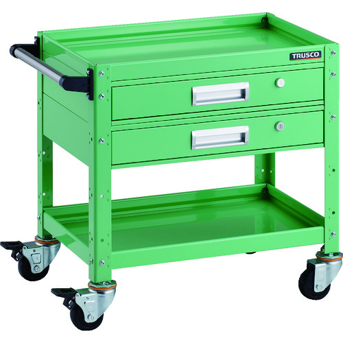 トラスコ TRUSCO ツールワゴン バーディワゴン 600X400 引出付 ヤンググリーン BDW-662V2-YG 206-4187 (商品コード：173516)
