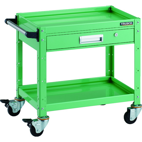トラスコ TRUSCO ツールワゴン バーディワゴン 600X400 引出付 ヤンググリーン BDW-662V-YG 206-4179 (商品コード：173520)