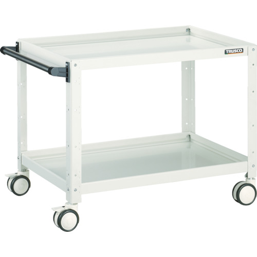 トラスコ TRUSCO ツールワゴン バーディワゴン 750×500×H600 ウレタン双輪 ホワイト BDW-672D-W 450-1365 (商品コード：173527)