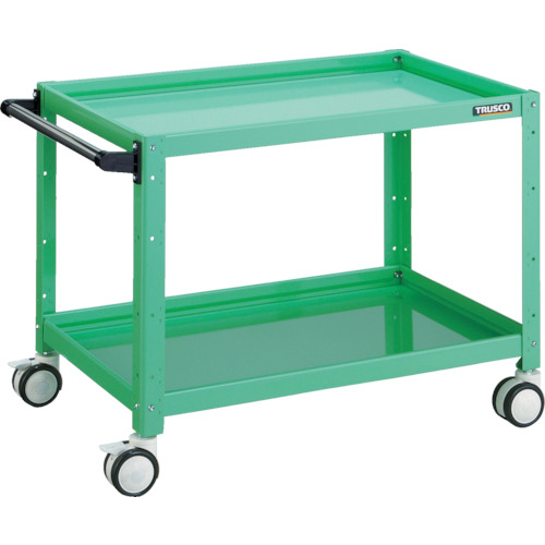 トラスコ TRUSCO ツールワゴン バーディワゴン 750×500×H600 ウレタン双輪 ヤンググリーン BDW-672D-YG 474-9847 (商品コード：173528)