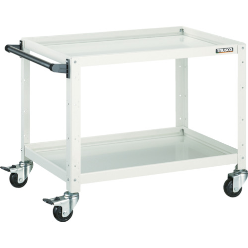 トラスコ TRUSCO ツールワゴン バーディワゴン 750X500XH600 2段 ホワイト BDW-672-W 450-1381 (商品コード：173539)