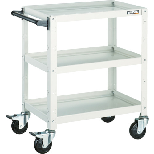 トラスコ TRUSCO ツールワゴン バーディワゴン 600X400XH740 3段 ホワイト BDW-763-W 450-1462 (商品コード：173565)