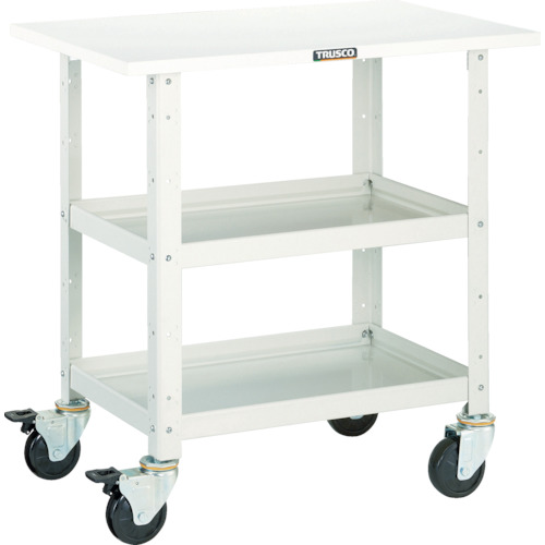 トラスコ TRUSCO ツールワゴン バーディワゴン 750X500 天板付 ホワイト BDW-772T-W 450-1497 (商品コード：173571)