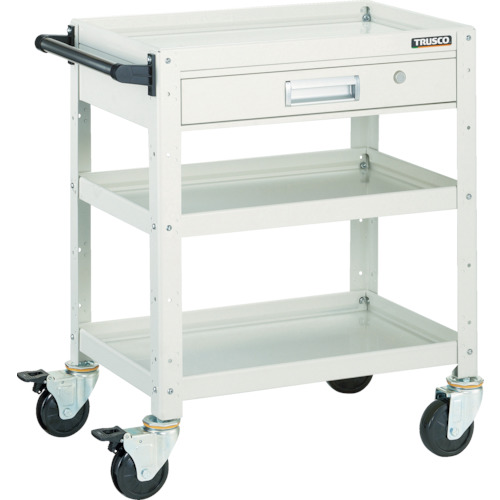 トラスコ TRUSCO ツールワゴン バーディワゴン 750X500 引出付 ホワイト BDW-773V-W 450-1535 (商品コード：173579)
