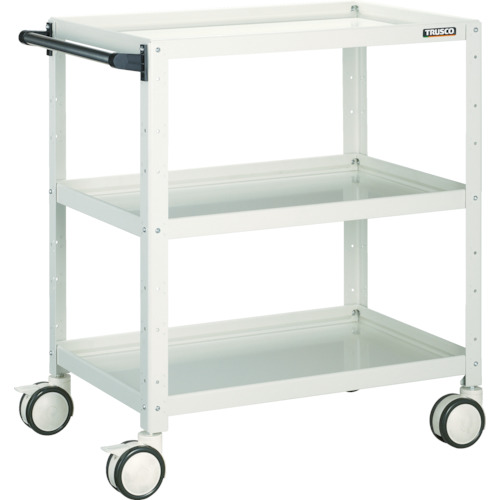 トラスコ TRUSCO ツールワゴン バーディワゴン 900X600XH740 ウレタン双輪 ホワイト BDW-793D-W 818-3759 (商品コード：173583)