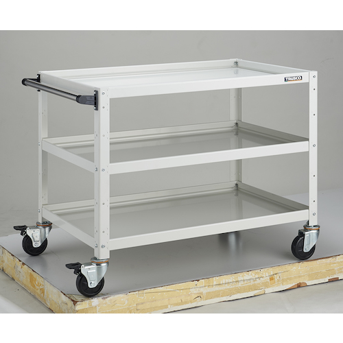 トラスコ TRUSCO ツールワゴン バーディワゴン 900X600XH740 ウレタン車輪 ホワイト BDW-793U-W 818-3761 (商品コード：173585)