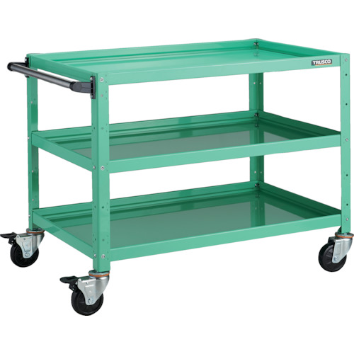 トラスコ TRUSCO ツールワゴン バーディワゴン 900X600XH740 ウレタン車輪 ヤンググリーン BDW-793U-YG 818-3762 (商品コード：173586)