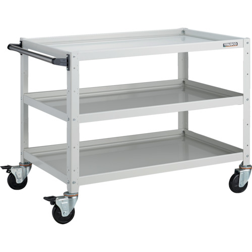 トラスコ TRUSCO ツールワゴン バーディワゴン 900X600XH740 3段 ホワイト BDW-793-W 818-3763 (商品コード：173587)