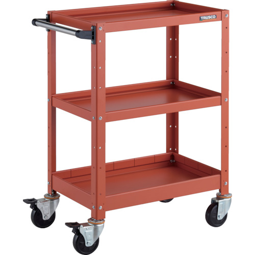 トラスコ TRUSCO ツールワゴン バーディワゴン 600X400XH880 浅2深1段 オレンジ BDW-963F1-OROR 326-7617 (商品コード：173606)