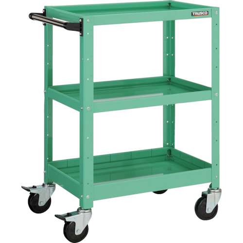 トラスコ TRUSCO ツールワゴン バーディワゴン 600X400XH880 浅2深1段 ヤンググリーン BDW-963F1-YG 487-8124 (商品コード：173612)