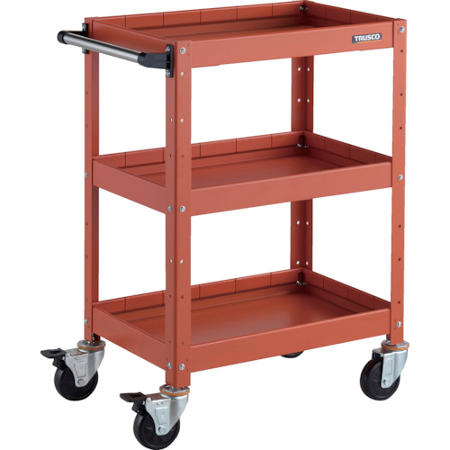トラスコ TRUSCO ツールワゴン バーディワゴン 600X400XH880 深3段 オレンジ BDW-963F3-OROR 326-8083 (商品コード：173617)