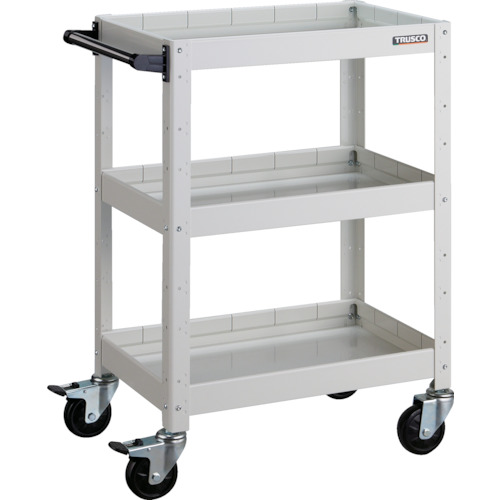 トラスコ TRUSCO ツールワゴン バーディワゴン 600X400XH880 深3段 ホワイト BDW-963F3-W 487-8159 (商品コード：173644)