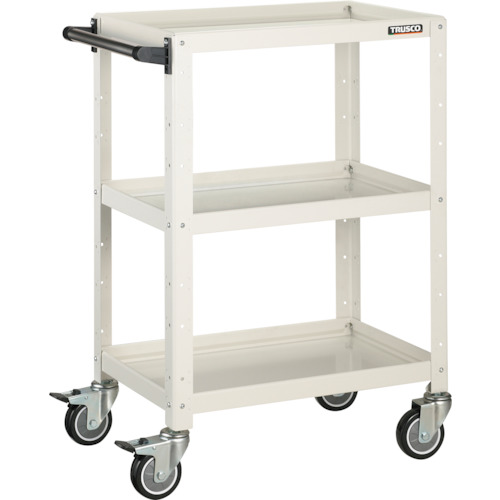 トラスコ TRUSCO ツールワゴン バーディワゴン 600X400XH880 ウレタン車輪 ホワイト BDW-963U-W 450-1594 (商品コード：173659)