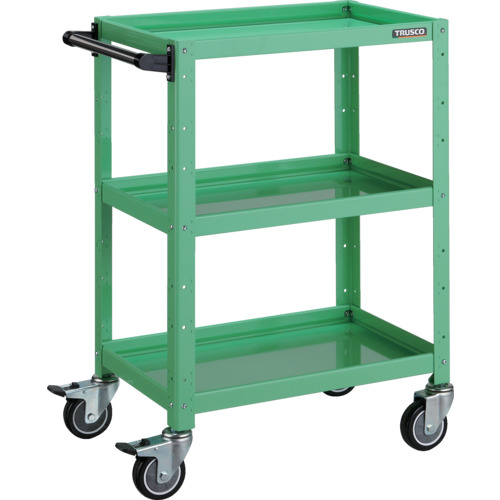 トラスコ TRUSCO ツールワゴン バーディワゴン 600X400XH880 ウレタン車輪 ヤンググリーン BDW-963U-YG 474-9995 (商品コード：173662)