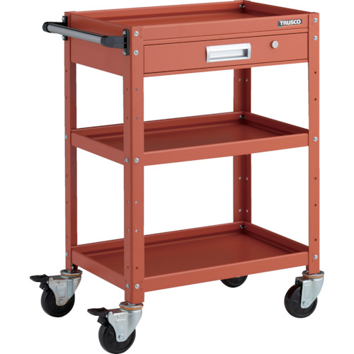 トラスコ TRUSCO ツールワゴン バーディワゴン 600X400 引出付 オレンジ BDW-963V-OROR 326-8145 (商品コード：173689)