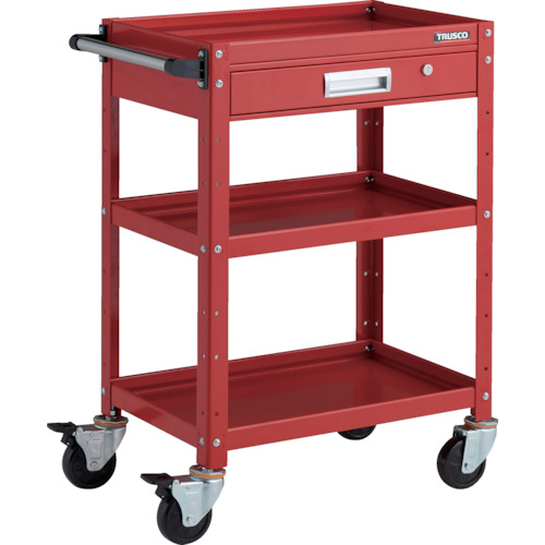 トラスコ TRUSCO ツールワゴン バーディワゴン 600X400 引出付 レッド BDW-963V-RR 326-8144 (商品コード：173691)