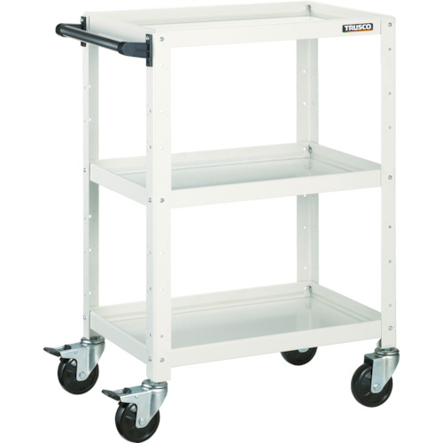 トラスコ TRUSCO ツールワゴン バーディワゴン 600X400XH880 3段 ホワイト BDW-963-W 450-1641 (商品コード：173707)