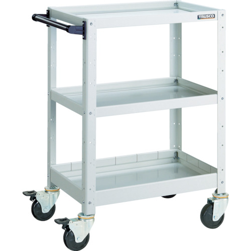 トラスコ TRUSCO ツールワゴン バーディワゴン 750X500XH880 浅2深1段 ホワイト BDW-973F1-W 487-8230 (商品コード：173725)