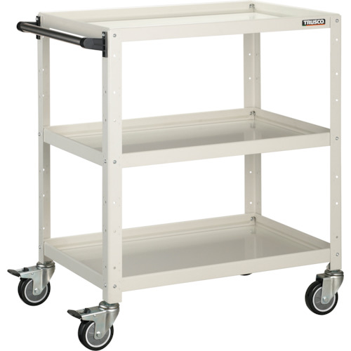 トラスコ TRUSCO ツールワゴン バーディワゴン 750X500XH880 ウレタン車輪 ホワイト BDW-973U-W 450-1691 (商品コード：173731)
