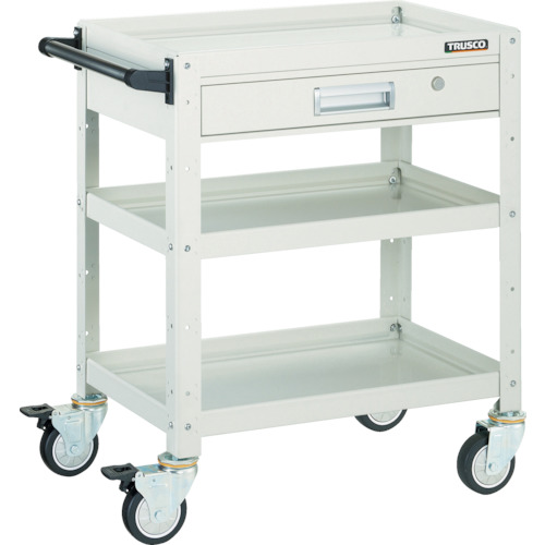 トラスコ TRUSCO ツールワゴン バーディワゴン 750×500 引出付 ウレタン車輪 ホワイト BDW-973VU-W 450-1721 (商品コード：173737)