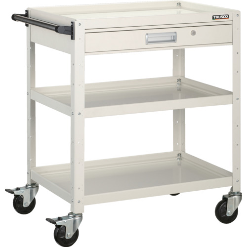 トラスコ TRUSCO ツールワゴン バーディワゴン 750X500 引出付 ホワイト BDW-973V-W 450-1730 (商品コード：173739)