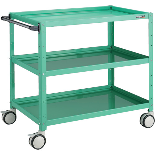 トラスコ TRUSCO ツールワゴン バーディワゴン 900X600XH880 ウレタン双輪 ヤンググリーン BDW-993D-YG 818-3766 (商品コード：173748)
